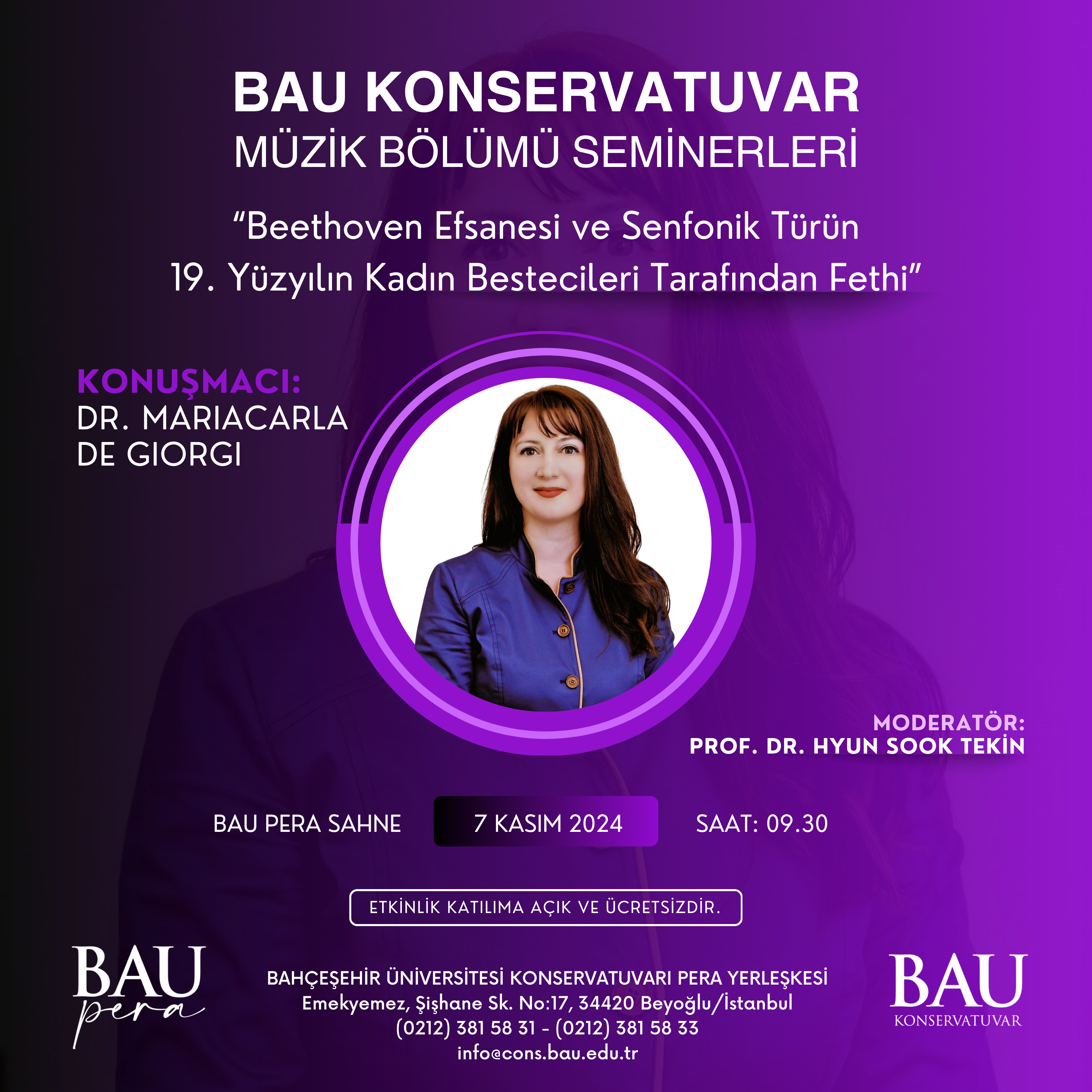 BAU Konservatuvar Müzik Bölümü Seminerleri